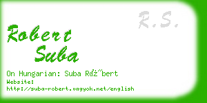 robert suba business card